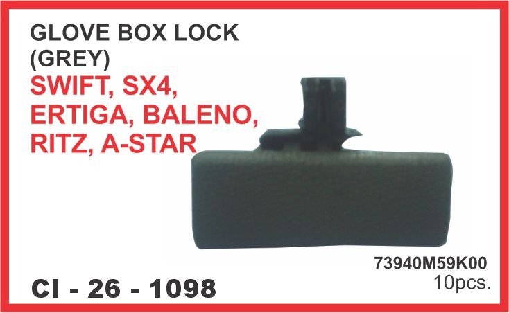 GLOVE BOX LOCK GREY SWIFT,SX4,ERTIGA,BALENO,RITZ,A-STAR
