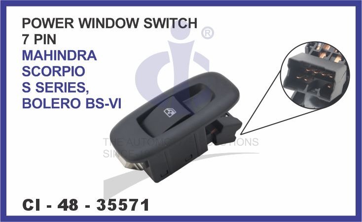 POWER WINDOW SWITCH 7 PIN MAHINDRA SCORPIO S SERIES, BOLERO BS6