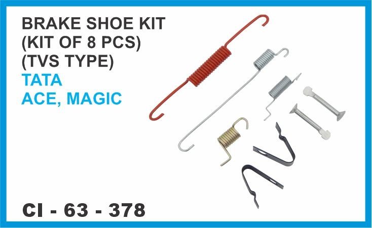 BRAKE SHOE KIT (TVS TYPE) (KIT OF 8 PCS) TATA ACE, MAGIC