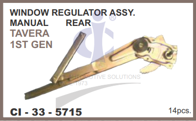 WINDOW REGULATOR ASSY TAVERA REAR MANUAL