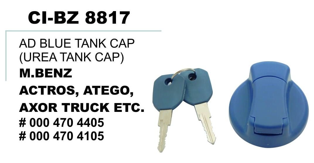AD BLUE TANK CAP (UREA TANK  CAP WITH KEYS) M BENZ, ACTROS, ATEGO, AXOR TRUCK SIGNA,INTRA,MINT,BB,ACE GOLD, BS6
