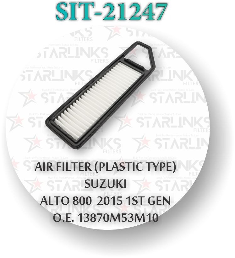 AIR FILTER ALTO 800 PLASTIC TYPE 2015 1ST GENERATION 