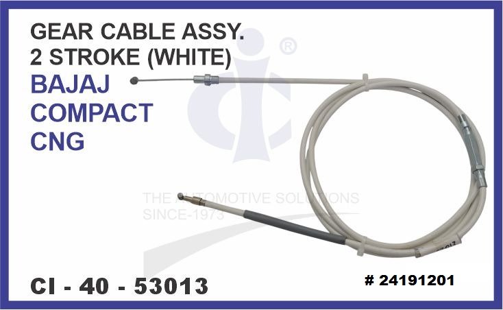 GEAR CABLE 2 STROKE (WHITE) BAJAJ COMPACT CNG