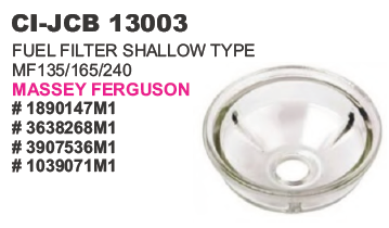FUEL FILTER SHALLOW TYPE MF135/165/240 MASSEY FEGUSON